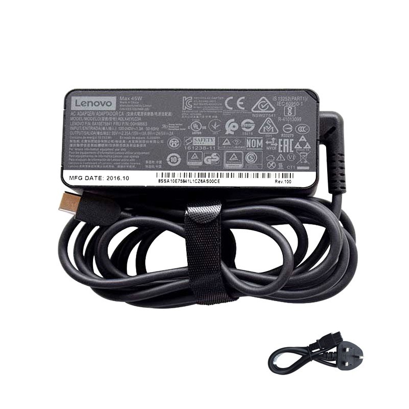Lenovo ThinkPad X1 Carbon Gen 9 20XW007XMN Lenovo 65W USB-C AC Adapter Charger