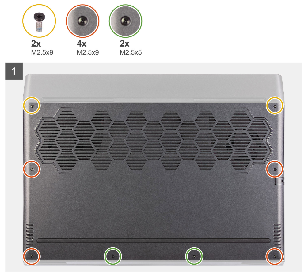 Alienware m17 R4 base cover screws prior to removal