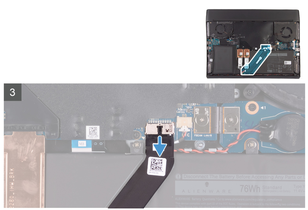 Disconnecting the battery from the system board