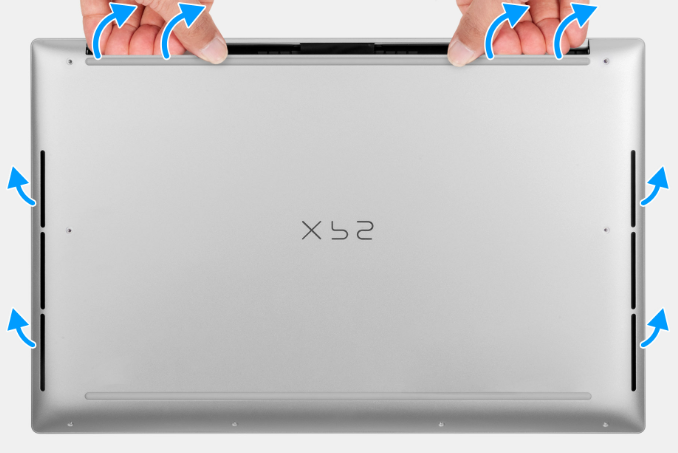 XPS 16 9640 base cover removal - step 2